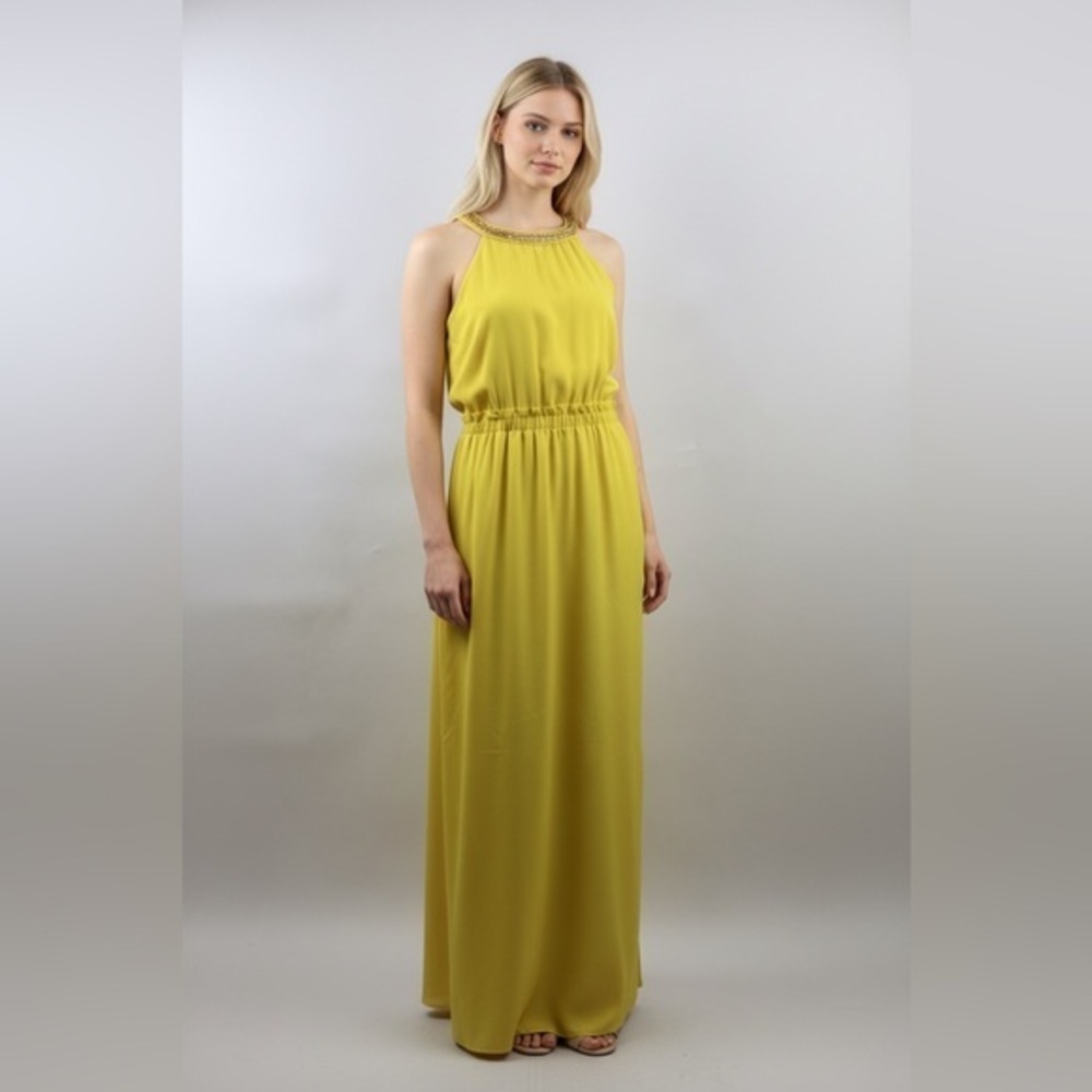 Gianni Bini Vibrant Yellow Midi Dress
